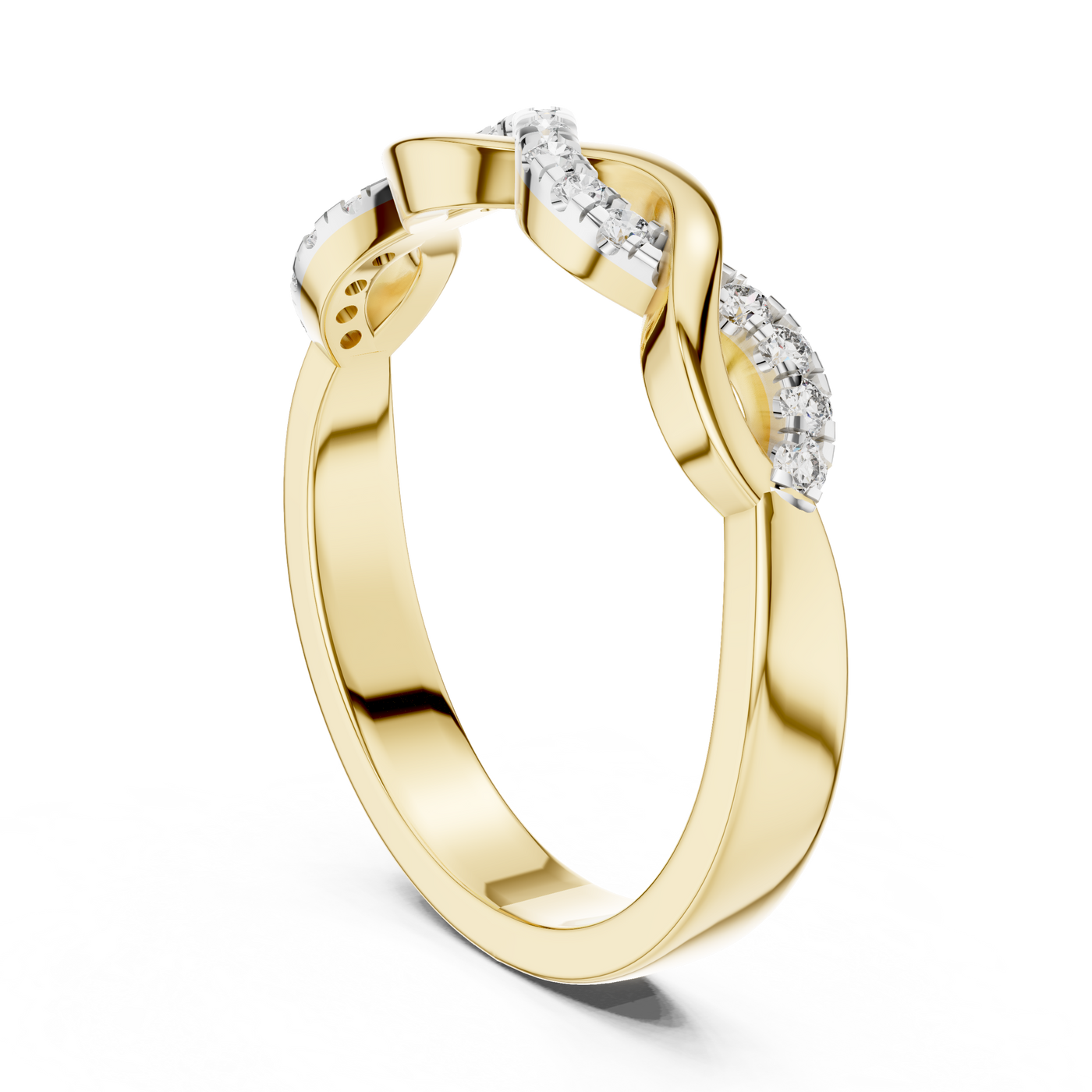 Pavé Infinity Crossover Lab Grown Diamond Wedding Band