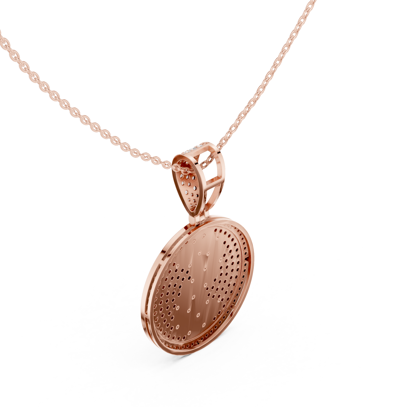 Iced Out Dollar Sign Lab Grown Diamond Medallion Pendant