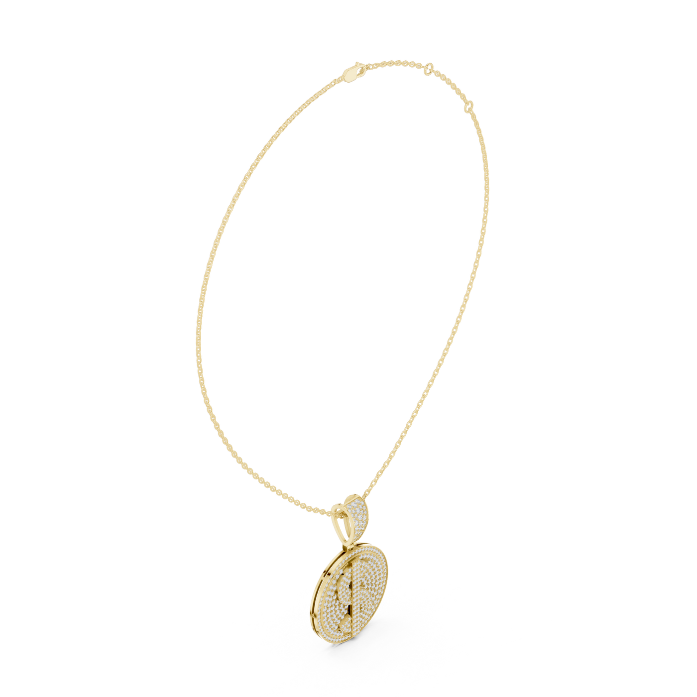 Iced Out Dollar Sign Lab Grown Diamond Medallion Pendant