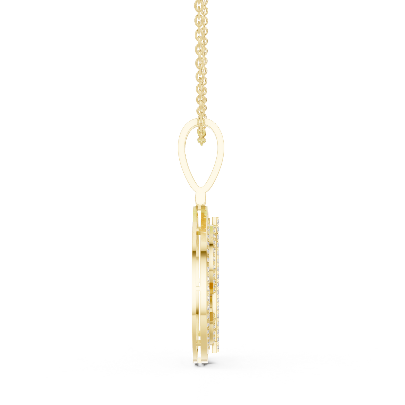 Iced Out Dollar Sign Lab Grown Diamond Medallion Pendant