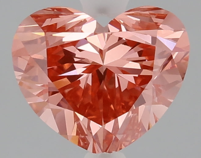 2.16 carat fancy vivid pink heart lab grown diamond VS1 clarity