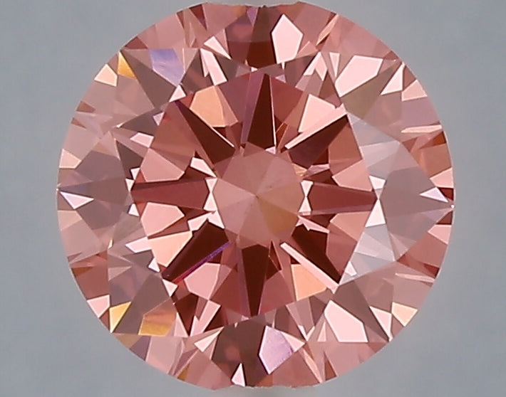 2.00 carat fancy vivid pink round lab grown diamond VS1 clarity