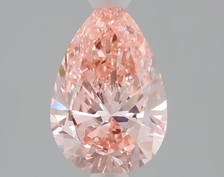 1.31 carat fancy vivid pink pear lab grown diamond VVS2 clarity