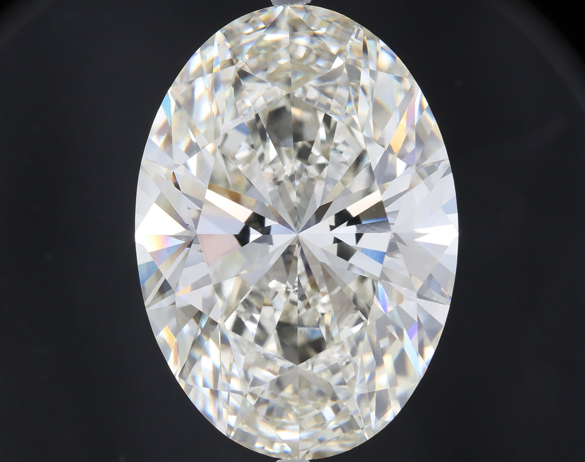 41.76 carat oval lab grown diamond I color VS1 clarity