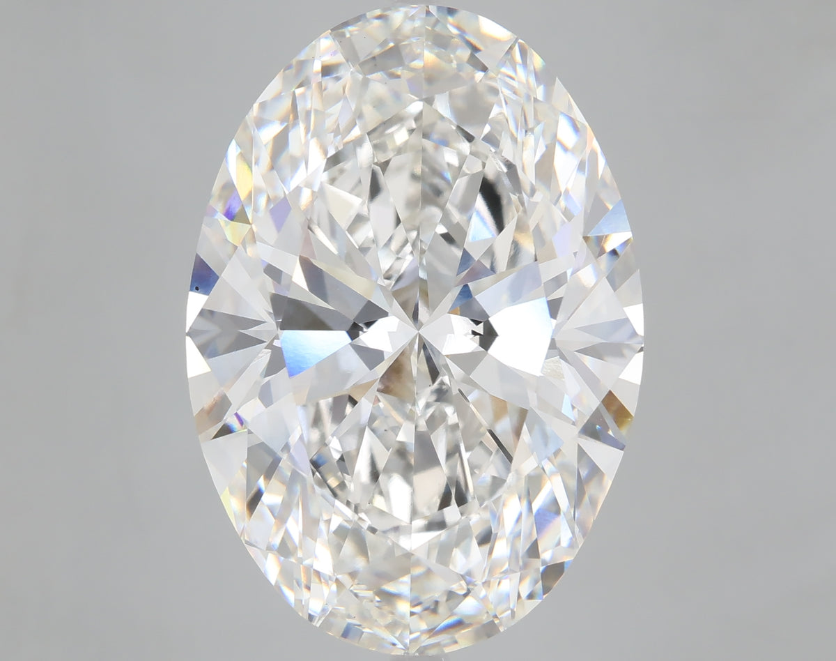 21.46 carat oval lab grown diamond F color VS1 clarity