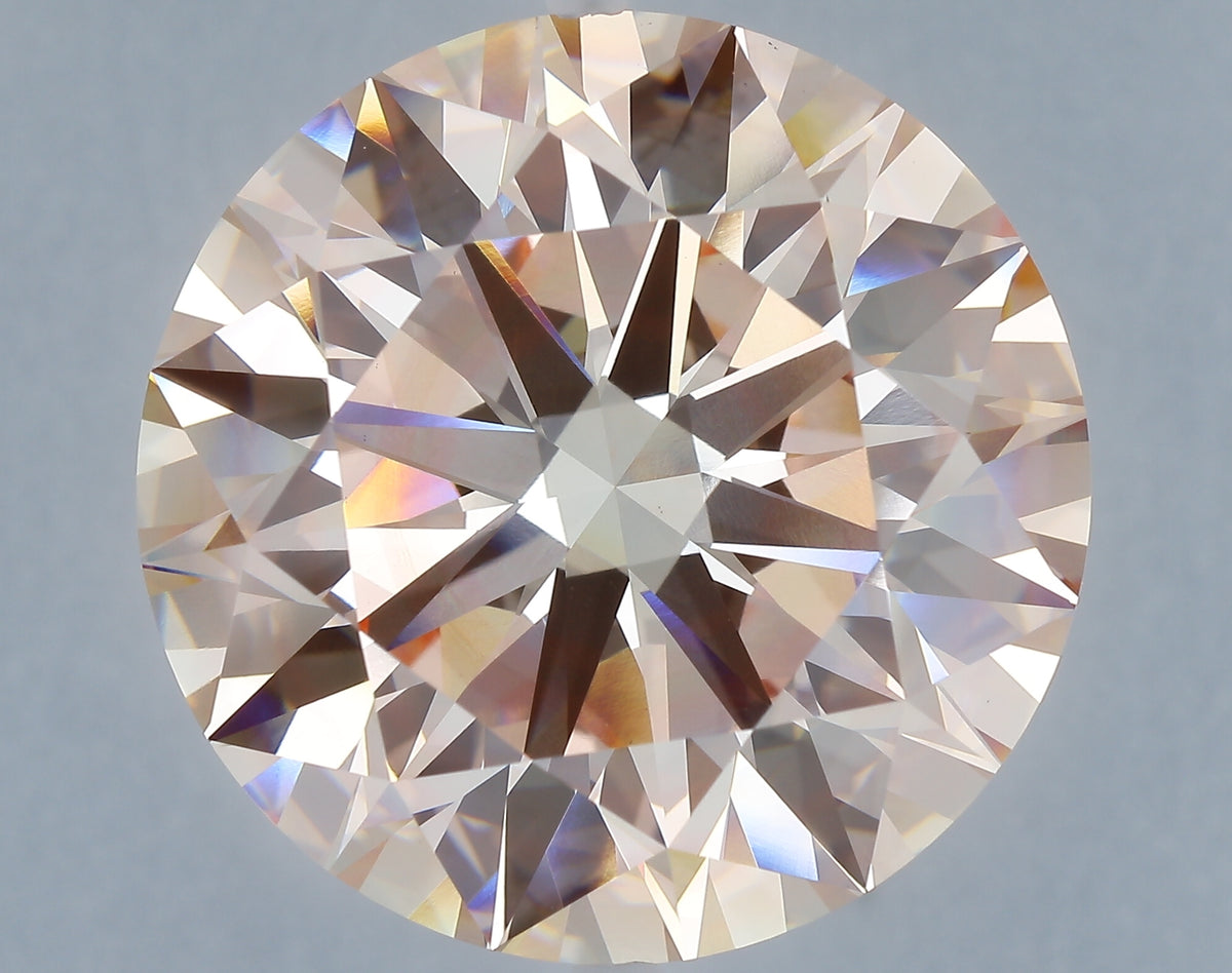 42.34 carat fancy intense pink round lab grown diamond VVS2 clarity