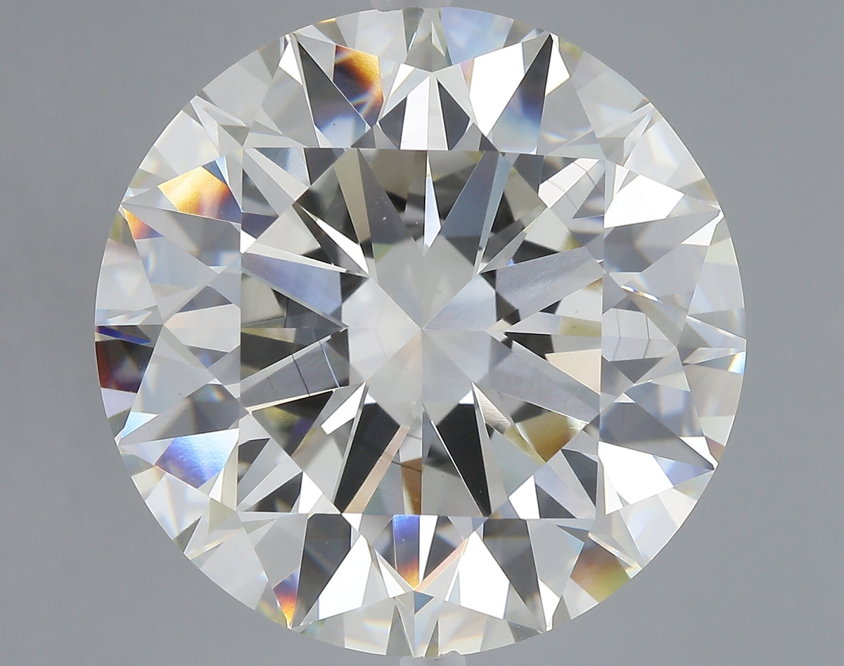 30.57 carat round lab grown diamond J color VS1 clarity