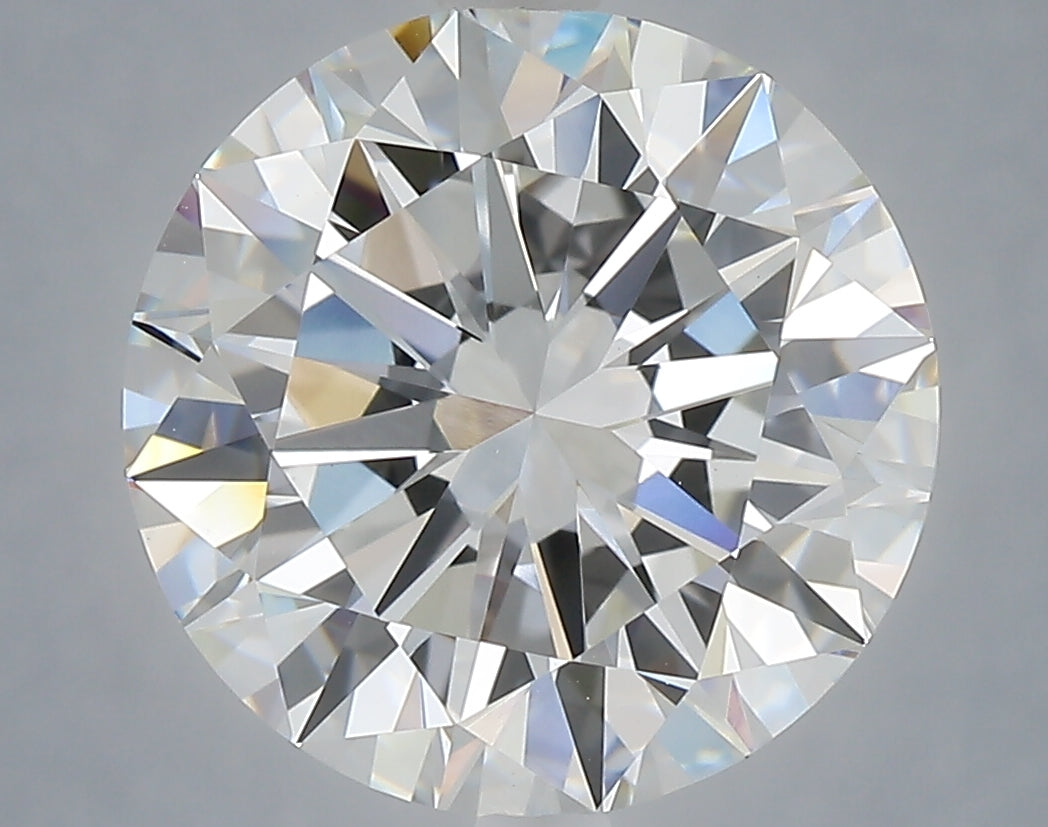 6.01 carat round lab grown diamond F color VVS2 clarity