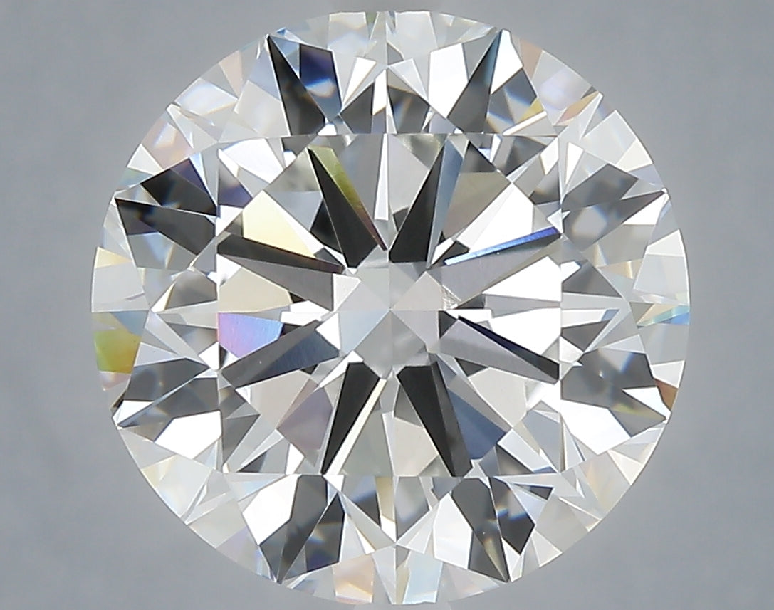 6.01 carat round lab grown diamond F color VVS2 clarity