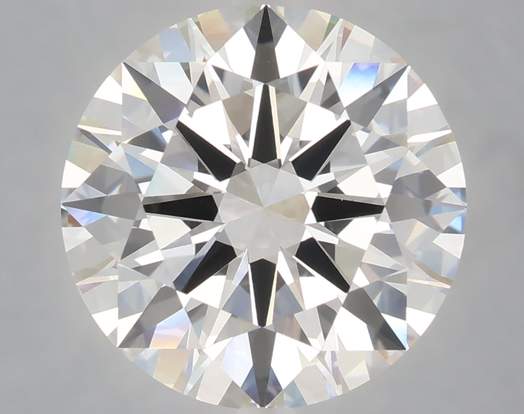 6.07 carat round lab grown diamond F color VVS2 clarity