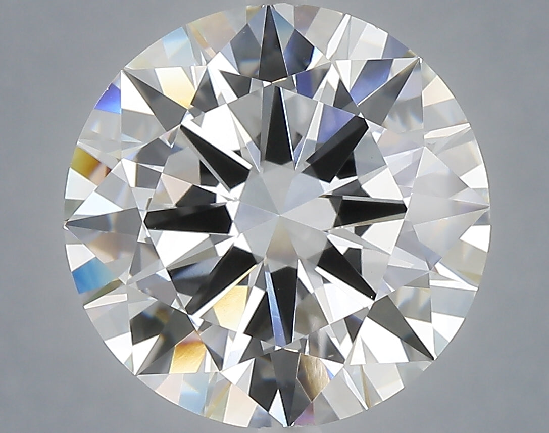 6.02 carat round lab grown diamond F color VVS2 clarity