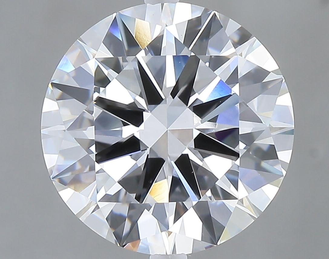 6.01 carat round lab grown diamond F color VVS2 clarity