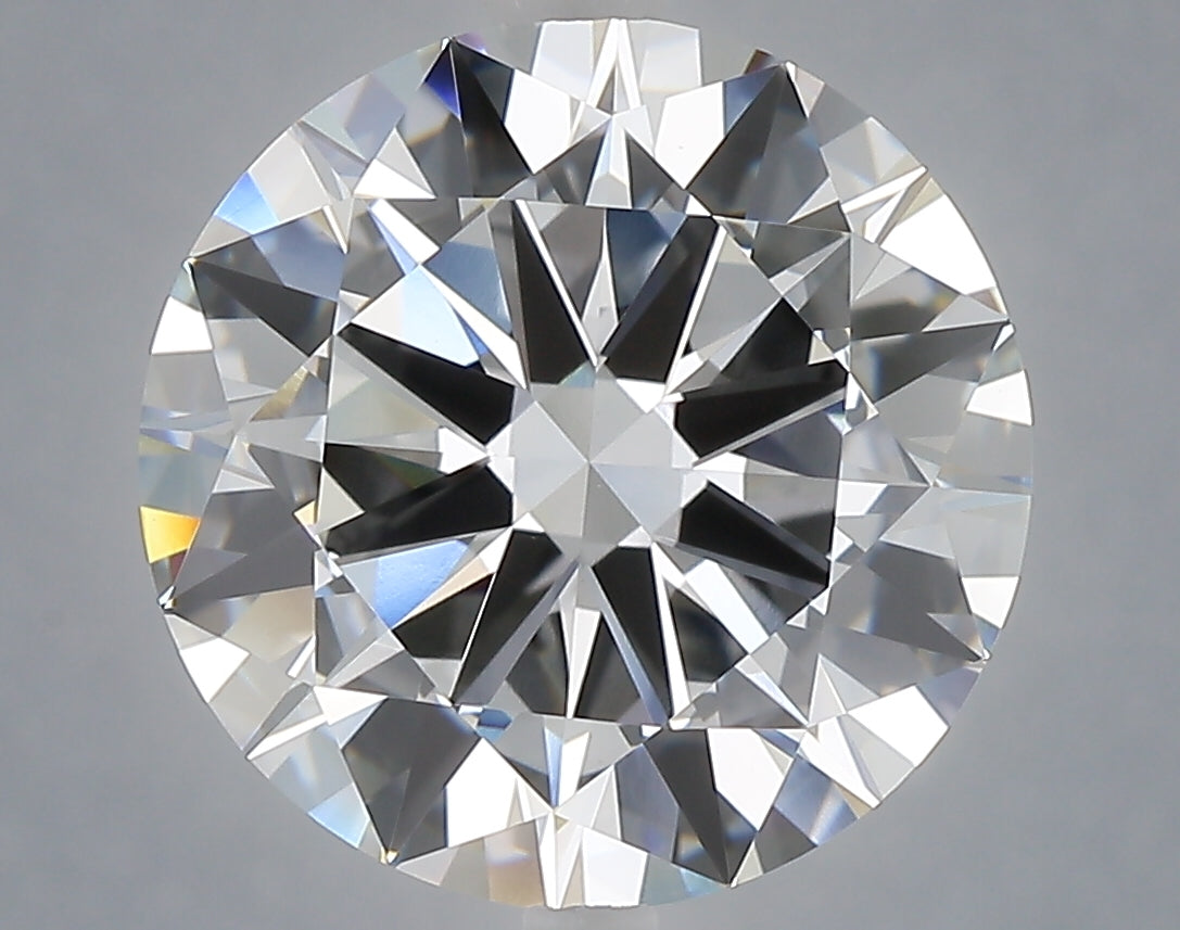 6.02 carat round lab grown diamond F color VVS2 clarity