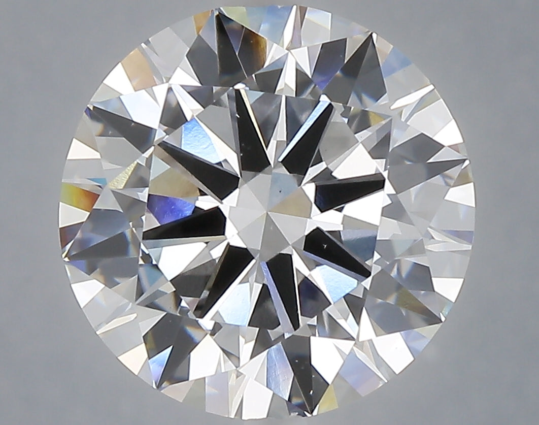 6.01 carat round lab grown diamond F color VVS2 clarity