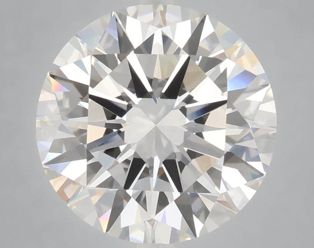 6.06 carat round lab grown diamond F color VVS2 clarity