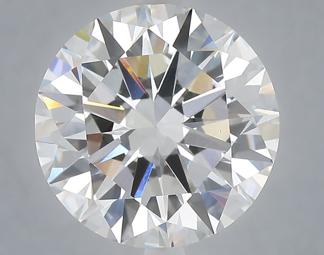 6.03 carat round lab grown diamond E color VVS2 clarity