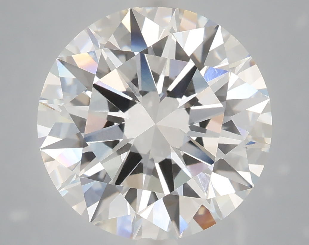 6.07 carat round lab grown diamond F color VVS2 clarity