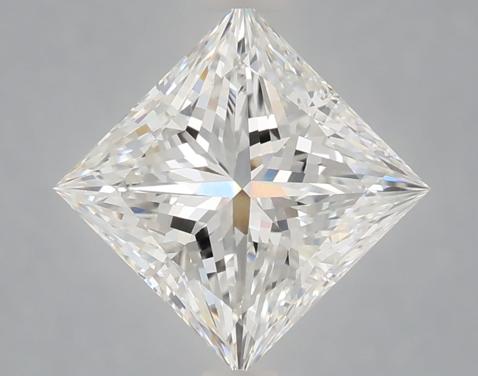 2.86 carat princess lab grown diamond F color VVS2 clarity