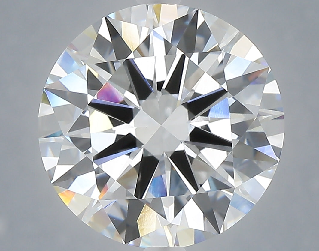 6.01 carat round lab grown diamond F color VVS2 clarity