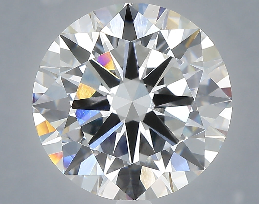 6.01 carat round lab grown diamond E color VVS2 clarity
