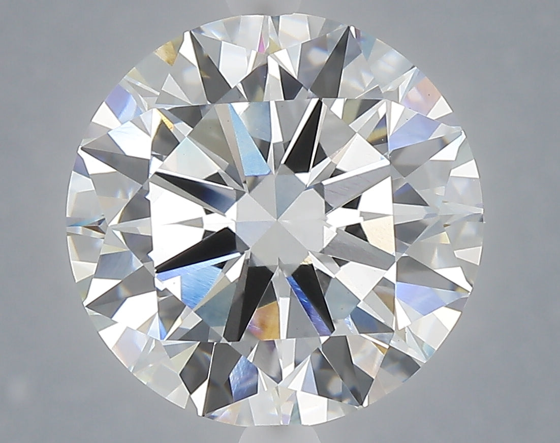 6.01 carat round lab grown diamond F color VVS2 clarity