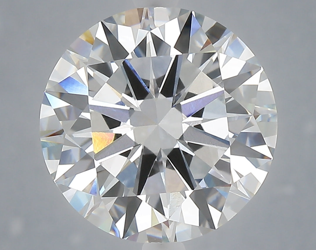 6.06 carat round lab grown diamond F color VVS2 clarity