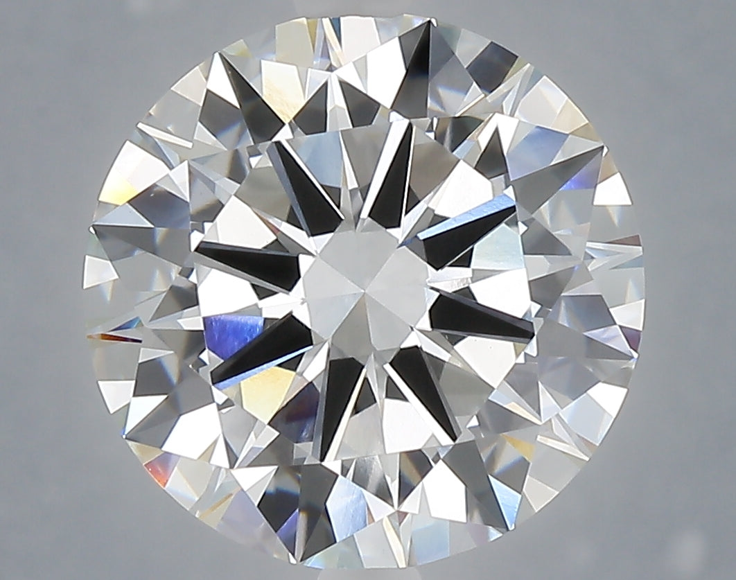 6.01 carat round lab grown diamond F color VVS2 clarity