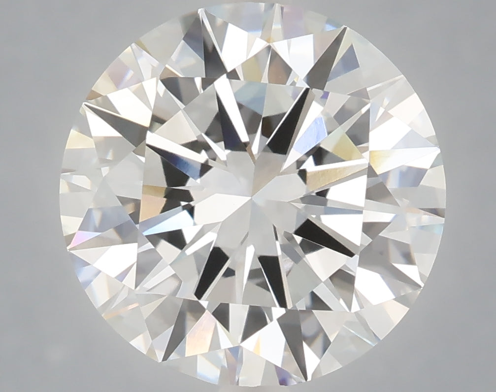 6.04 carat round lab grown diamond F color VVS2 clarity