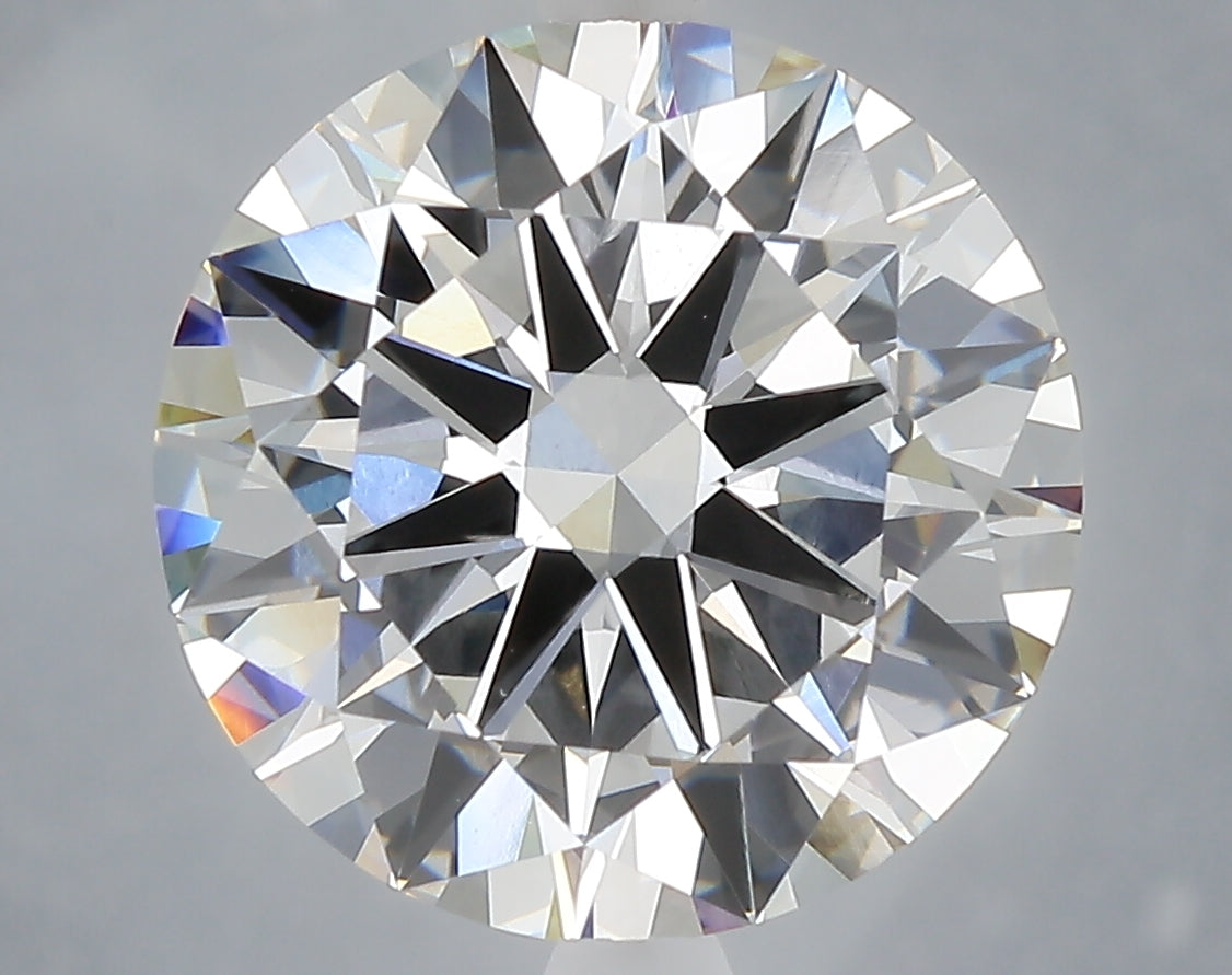 6.01 carat round lab grown diamond F color VVS2 clarity
