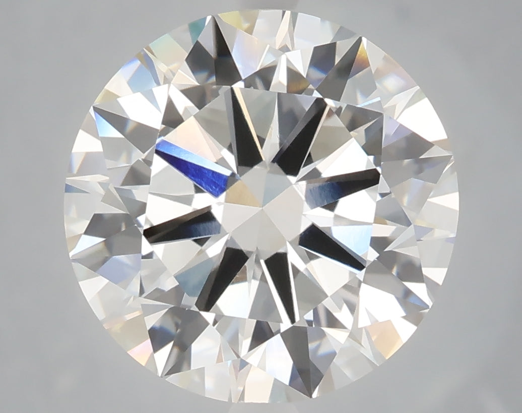 6.09 carat round lab grown diamond F color VVS2 clarity