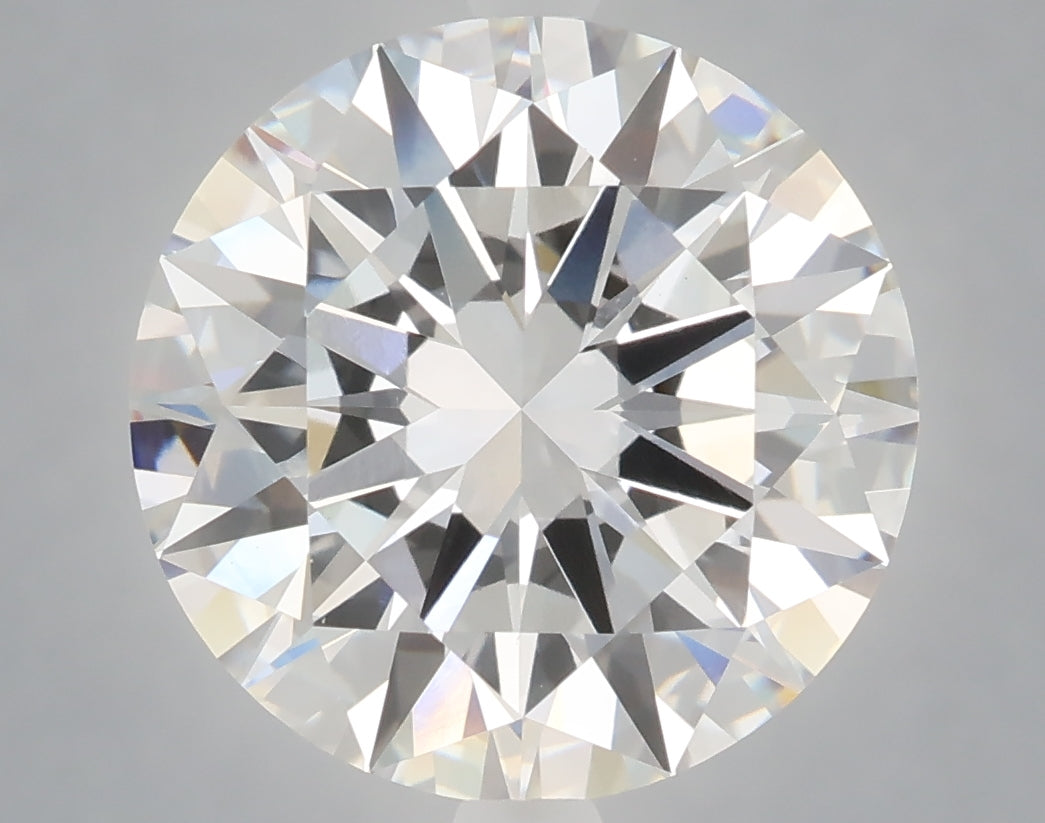 6.02 carat round lab grown diamond F color VVS2 clarity