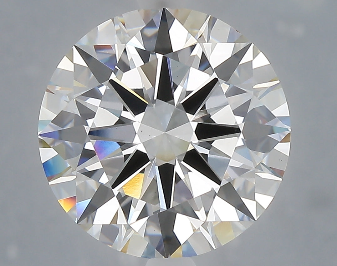 6.07 carat round lab grown diamond F color VS1 clarity