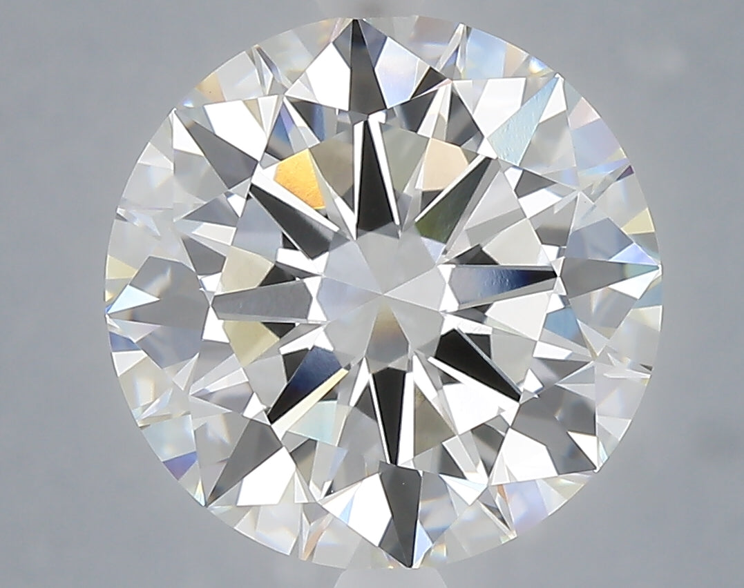 6.02 carat round lab grown diamond F color VVS2 clarity