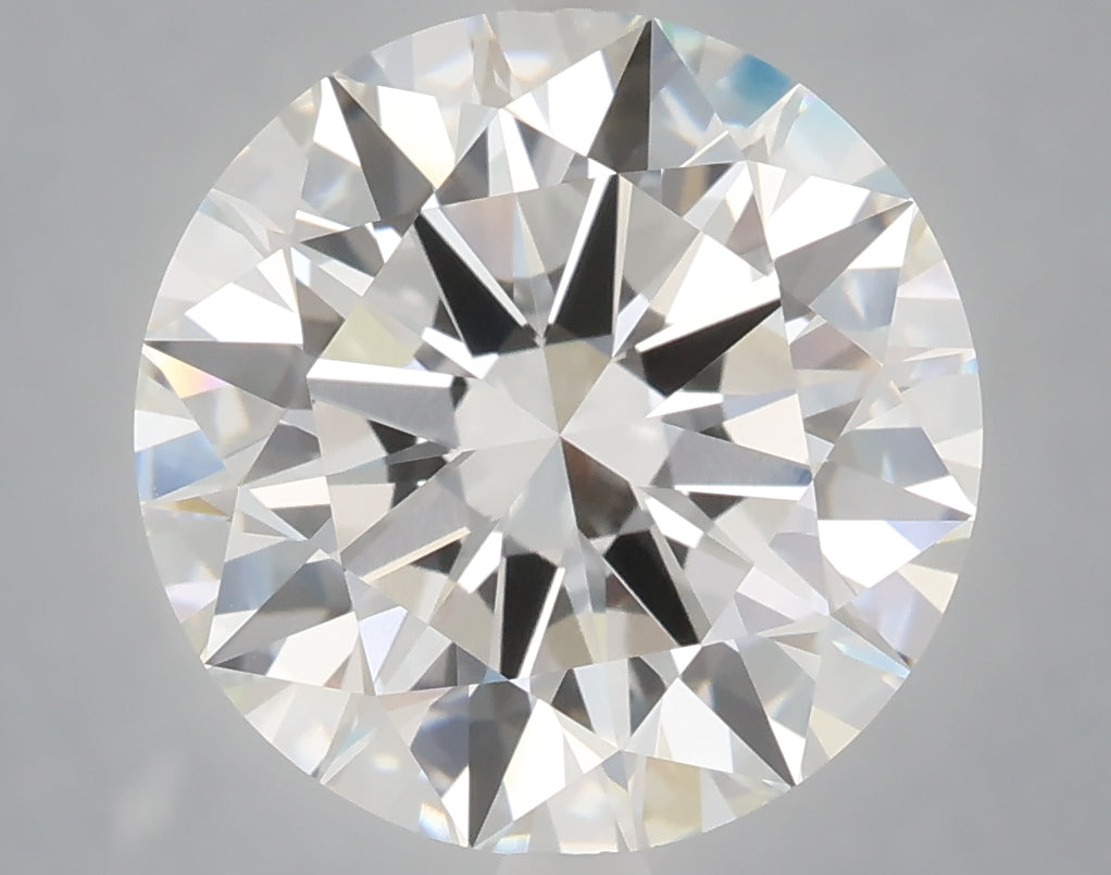 6.08 carat round lab grown diamond F color VVS2 clarity