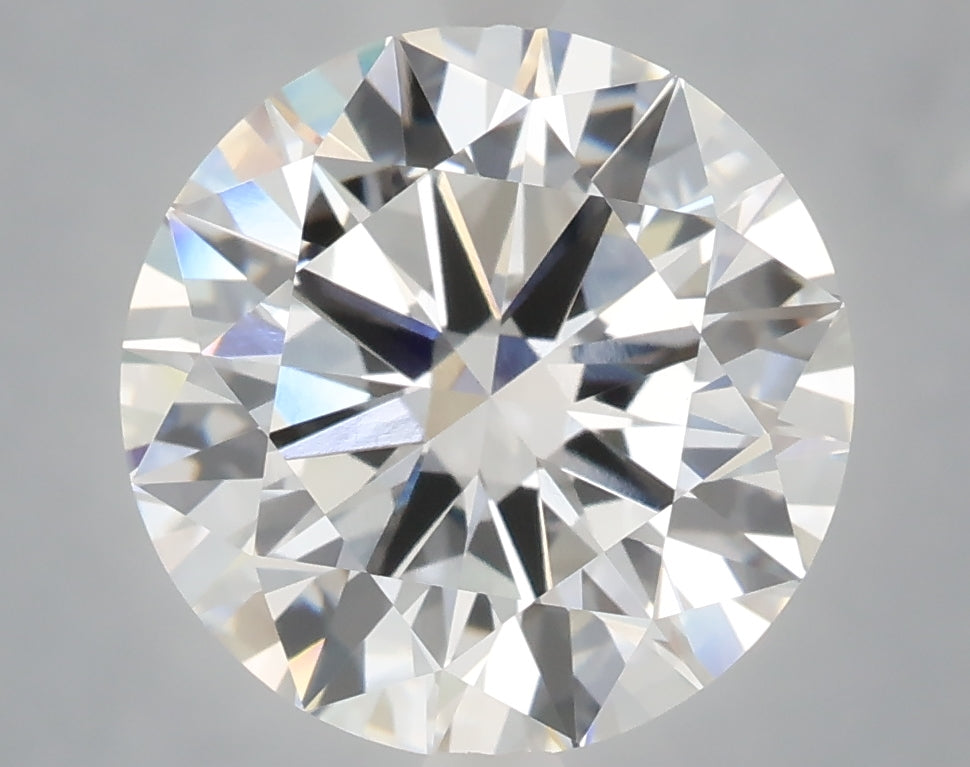 6.01 carat round lab grown diamond F color VVS2 clarity