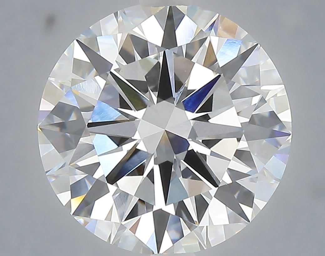 6.03 carat round lab grown diamond F color VVS2 clarity