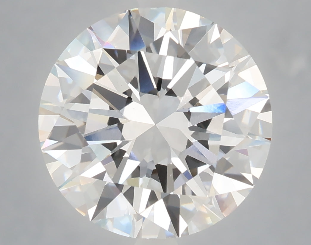 6.02 carat round lab grown diamond F color VVS2 clarity