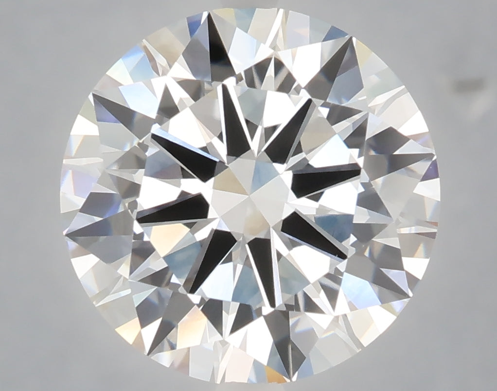 6.03 carat round lab grown diamond F color VVS2 clarity