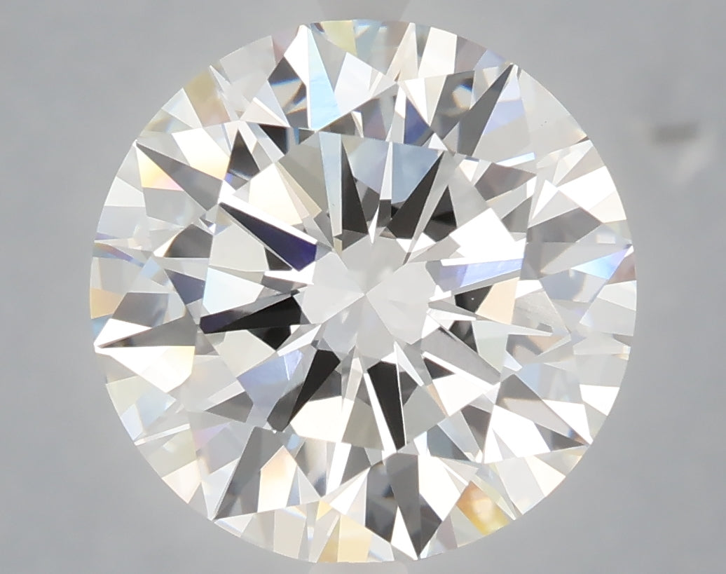 6.05 carat round lab grown diamond F color VVS2 clarity
