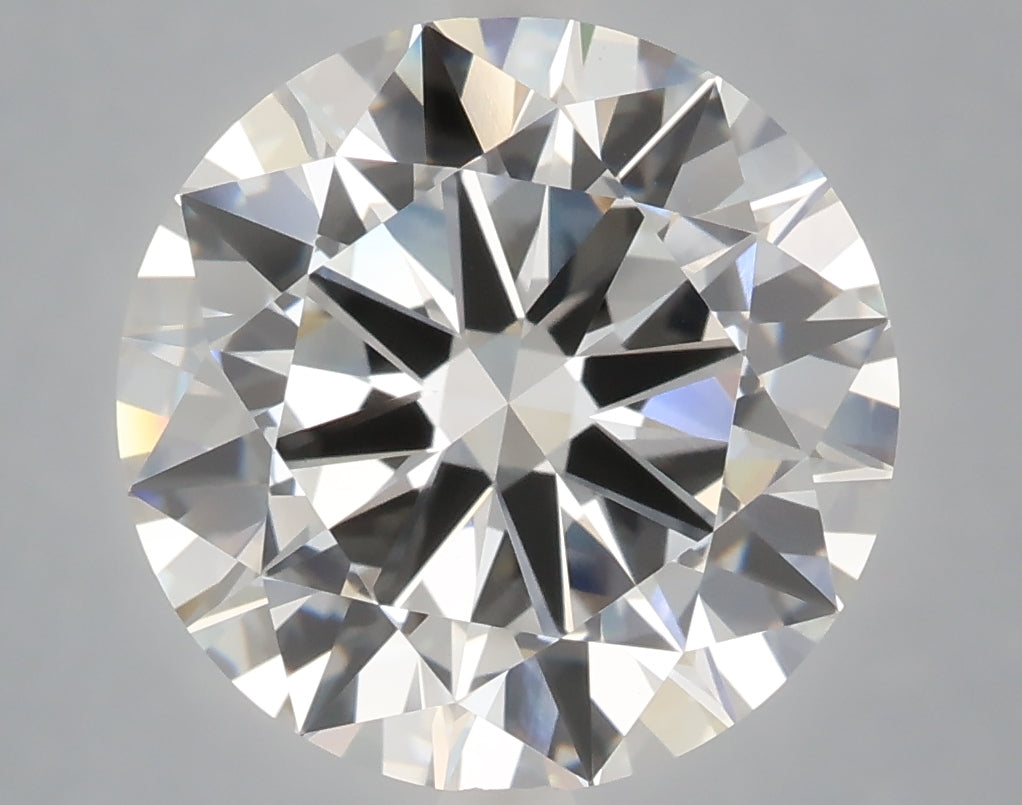 6.01 carat round lab grown diamond F color VVS2 clarity