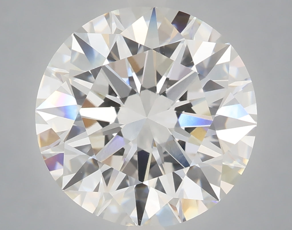 6.06 carat round lab grown diamond F color VVS2 clarity
