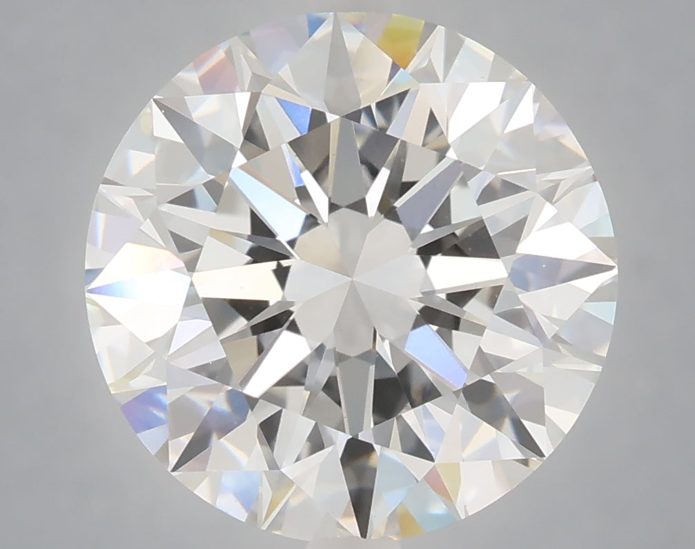 6.04 carat round lab grown diamond F color VVS2 clarity