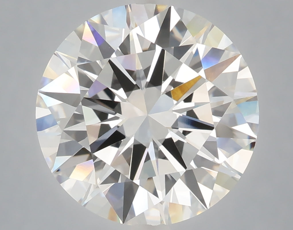 6.06 carat round lab grown diamond F color VVS2 clarity