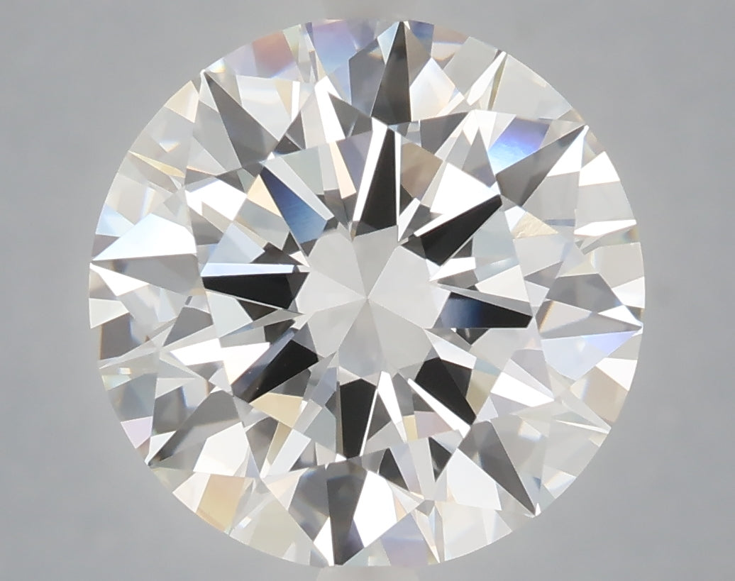 6.02 carat round lab grown diamond F color VVS2 clarity