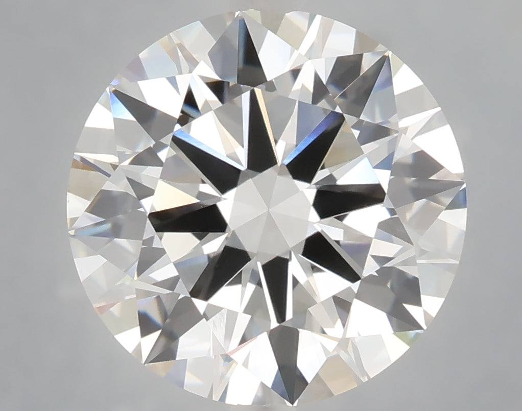 6.01 carat round lab grown diamond F color VVS2 clarity