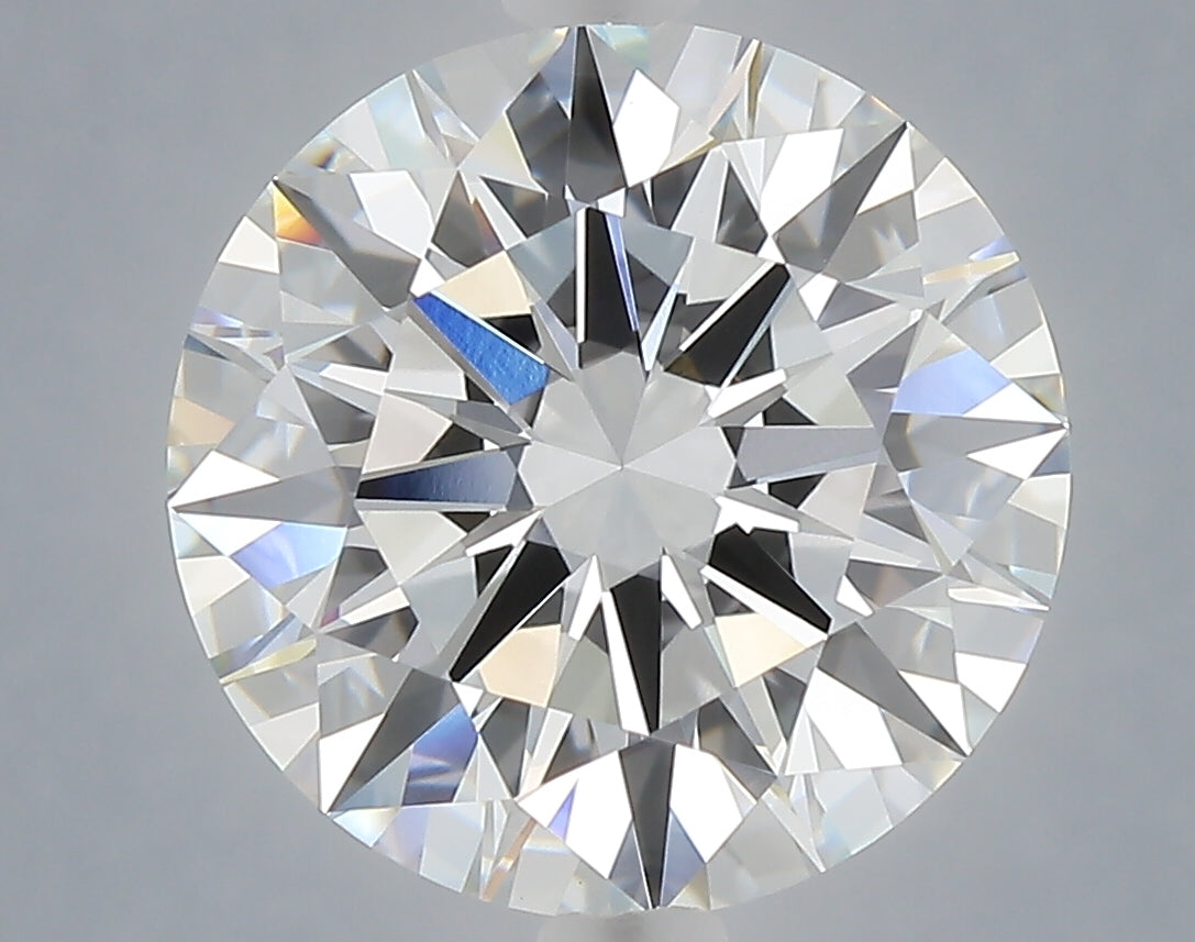 5.02 carat round lab grown diamond E color VVS2 clarity