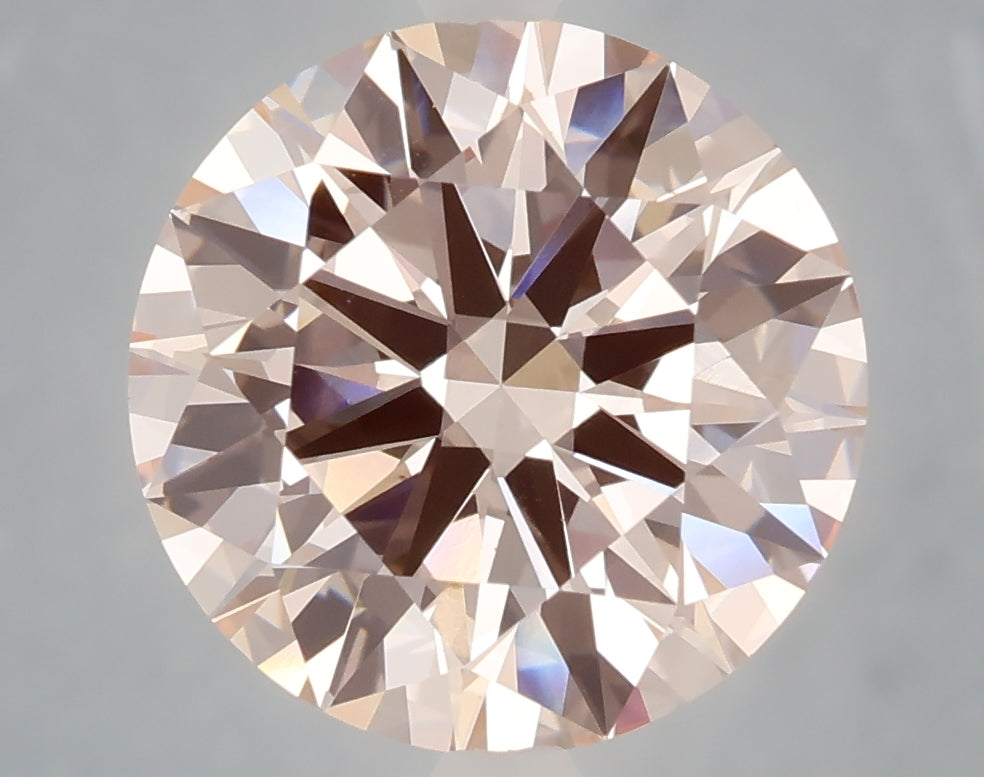 5.00 carat fancy intense pink round lab grown diamond VS1 clarity
