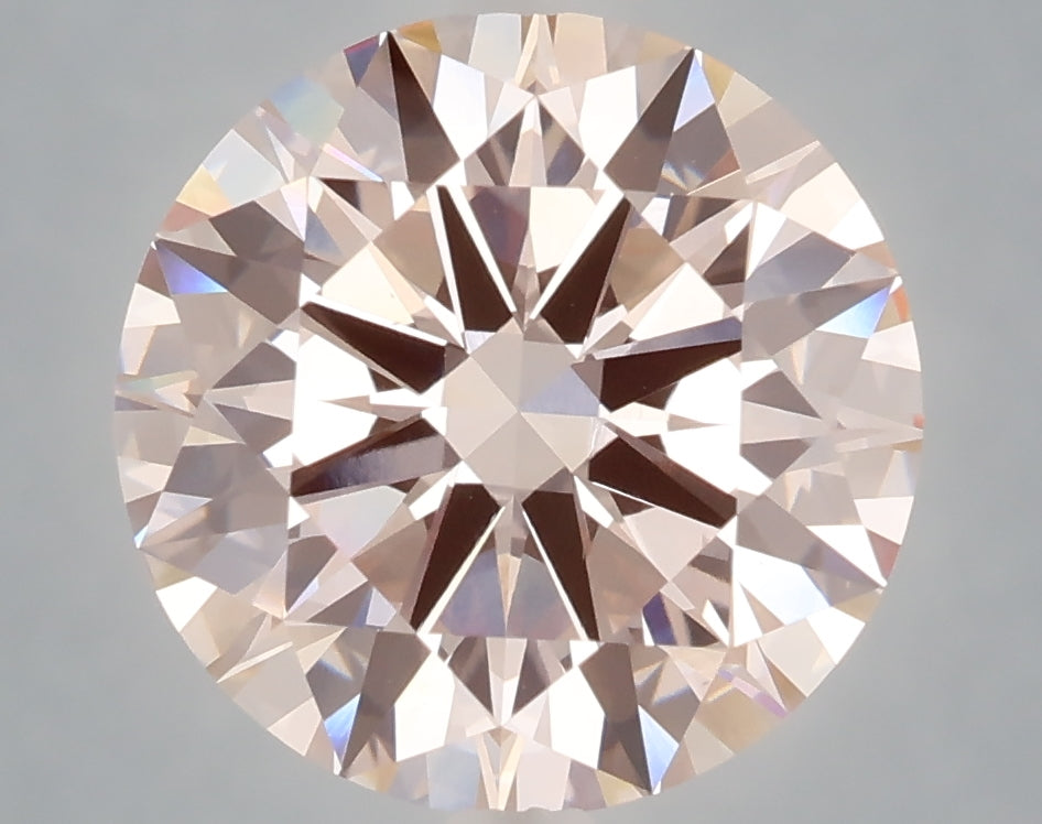 5.03 carat fancy intense pink round lab grown diamond VS1 clarity