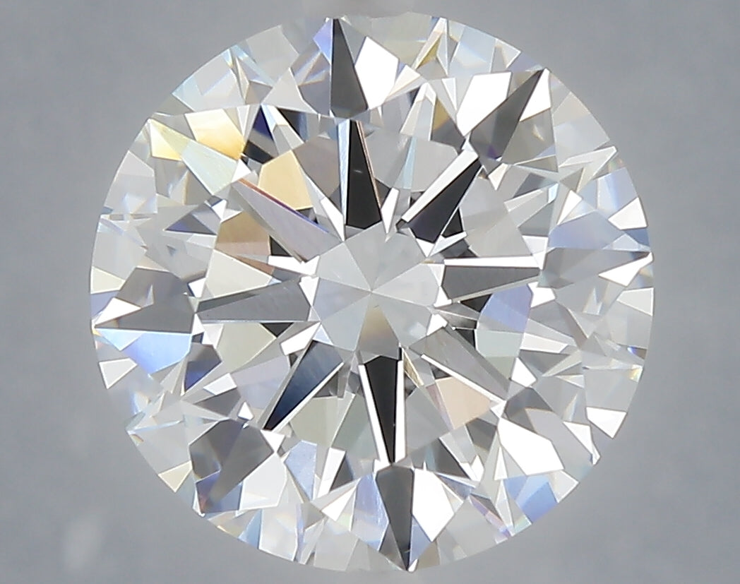 6.01 carat round lab grown diamond F color VVS2 clarity