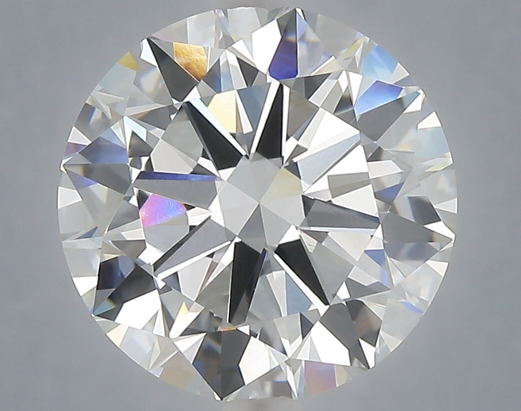 6.01 carat round lab grown diamond F color VVS2 clarity